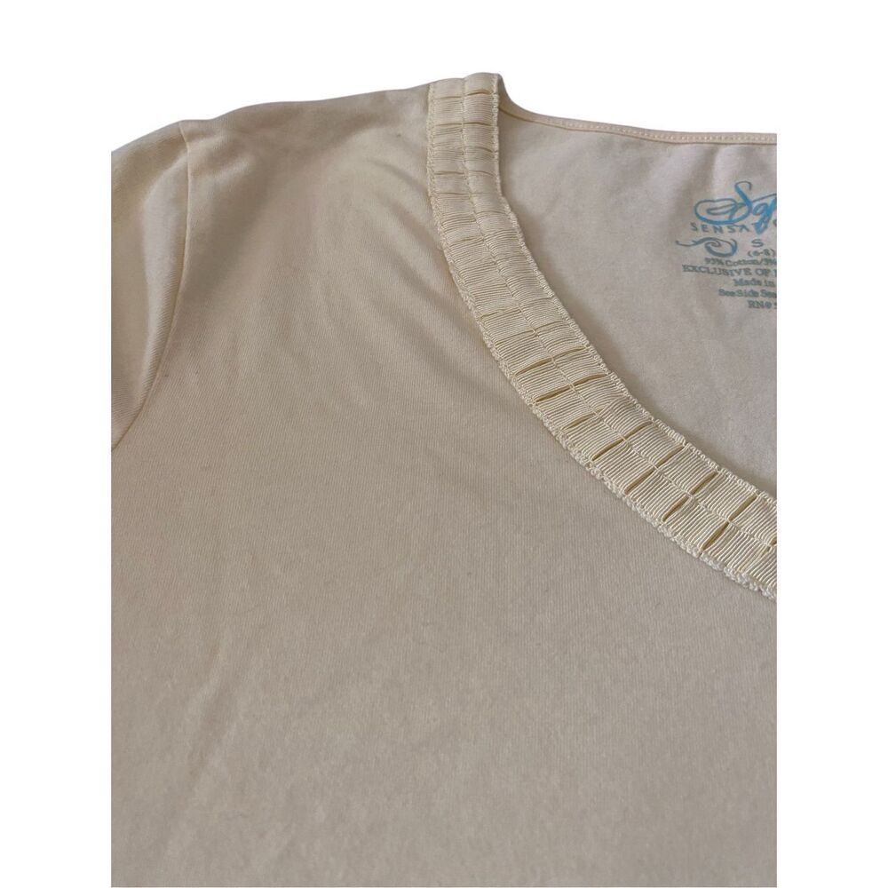 Soft Sensations V Neck T shirt Casual Lounge Loungewear Work Everyday School - Picture 9 of 12